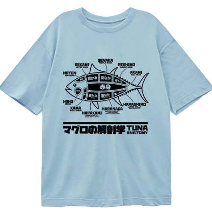 Tokyo-Tiger Tuna Dissection Map Japanese Classic T-Shirt
