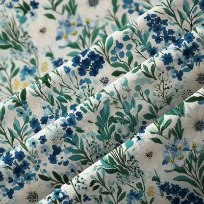 Tokyo-Tiger Serenely Blue Flora Aloha Hawaiian Shirt