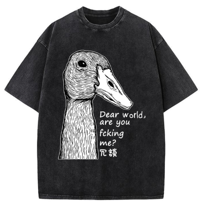 Tokyo-Tiger Joking Duck Washed T-Shirt