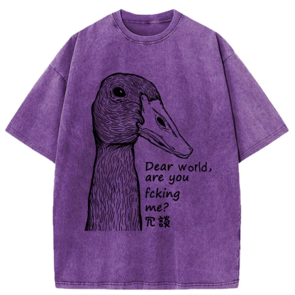 Tokyo-Tiger Joking Duck Washed T-Shirt
