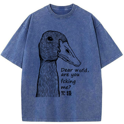 Tokyo-Tiger Joking Duck Washed T-Shirt