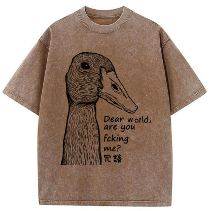 Tokyo-Tiger Joking Duck Washed T-Shirt