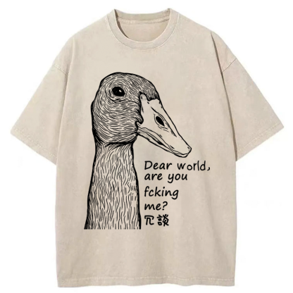 Tokyo-Tiger Joking Duck Washed T-Shirt
