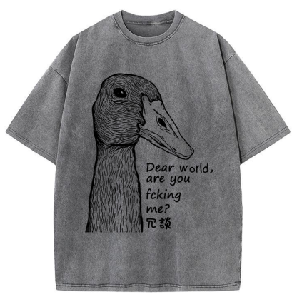 Tokyo-Tiger Joking Duck Washed T-Shirt