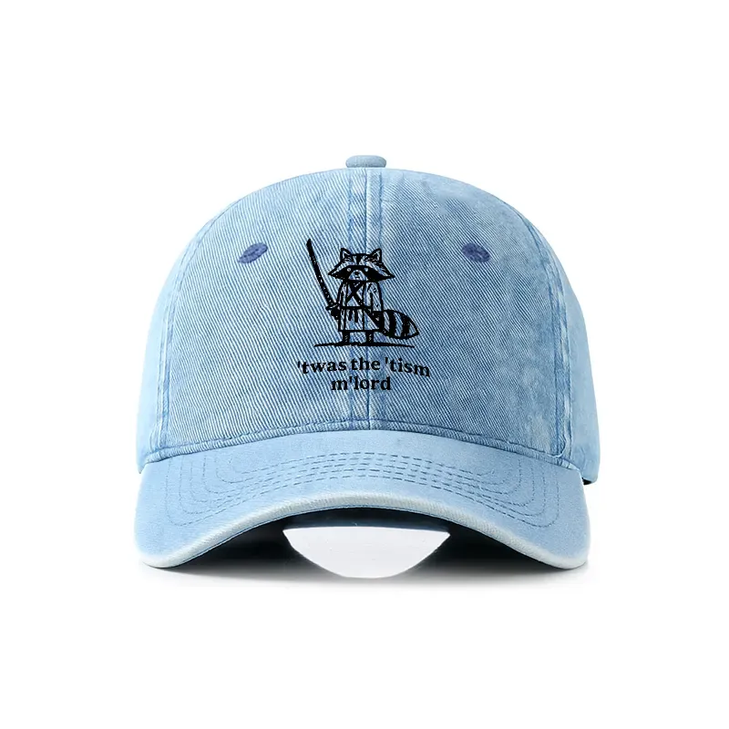 Tokyo-Tiger Focused Samurai Raccoon Denim Cap