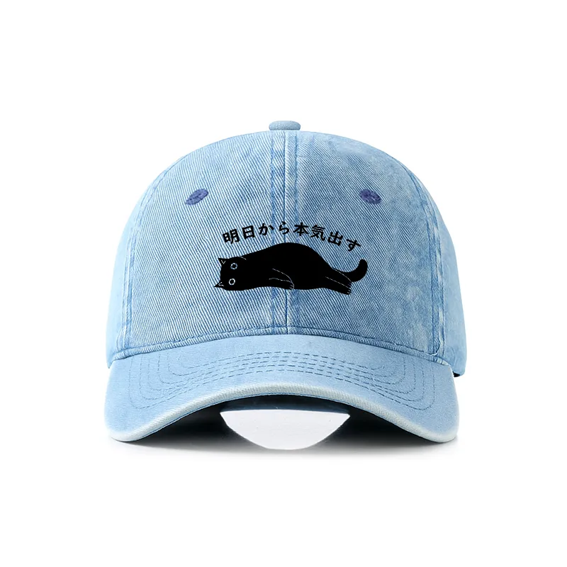 Tokyo-Tiger I'm Going To Get Serious Tomorrow Denim Cap