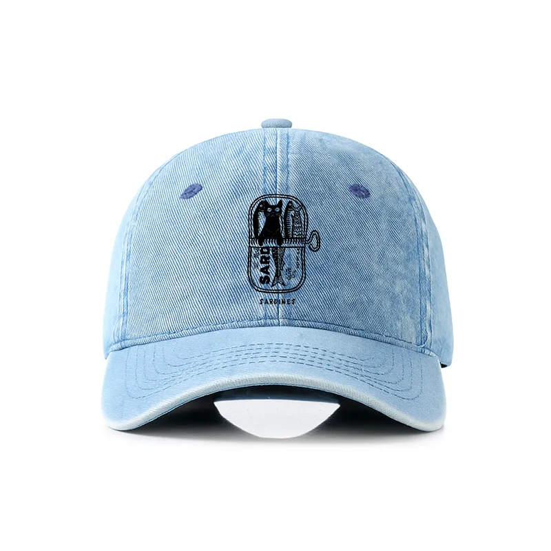Tokyo-Tiger Cat Hiding In A Sardine Can Denim Cap