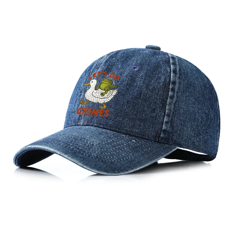Tokyo-Tiger Frog Ready To Commit Crime Denim Cap