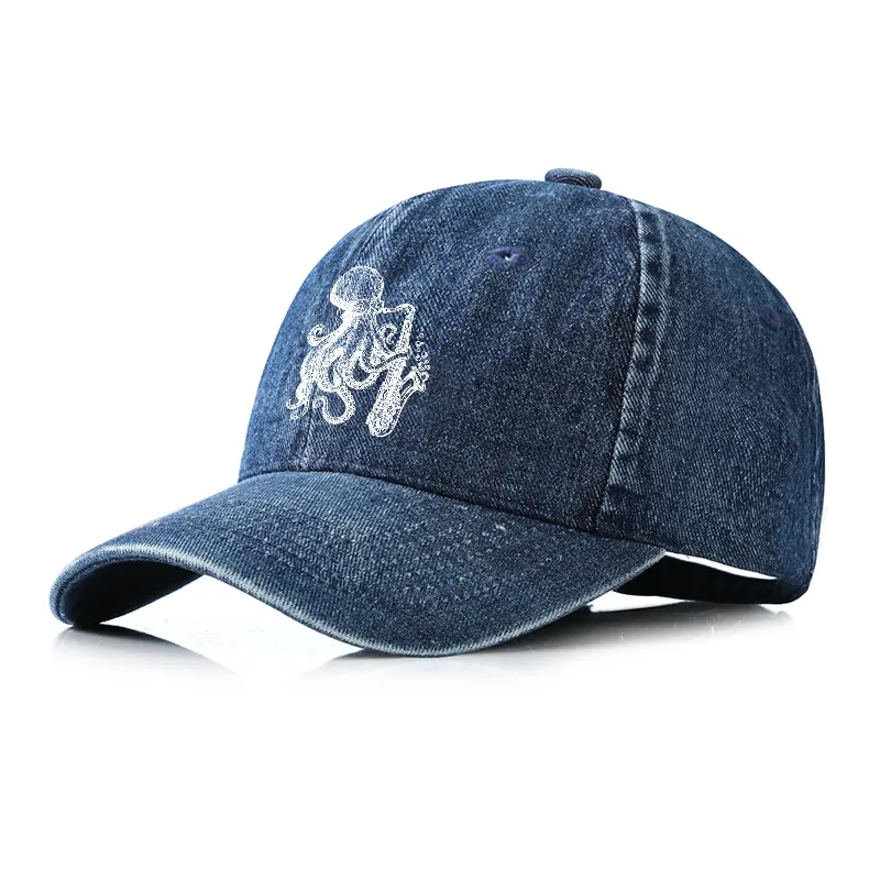 Tokyo-Tiger Octopus Playing Saxophone Denim Cap