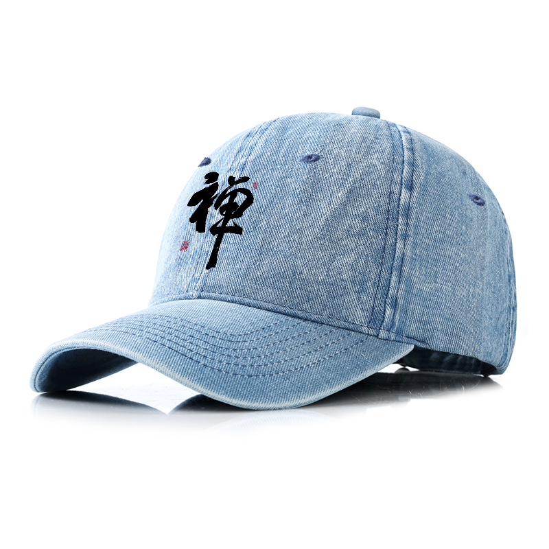 Tokyo-Tiger Japanese Zen Kanji Denim Cap
