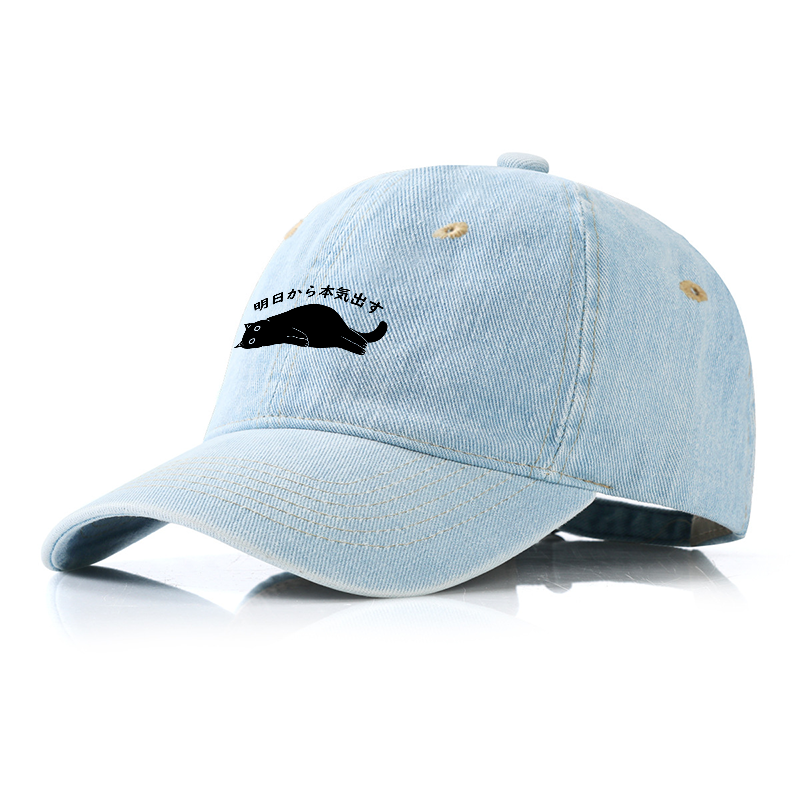 Tokyo-Tiger I'm Going To Get Serious Tomorrow Denim Cap