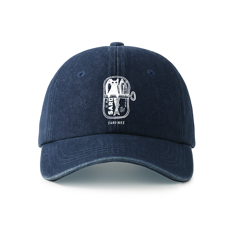 Tokyo-Tiger Cat Hiding In A Sardine Can Denim Cap