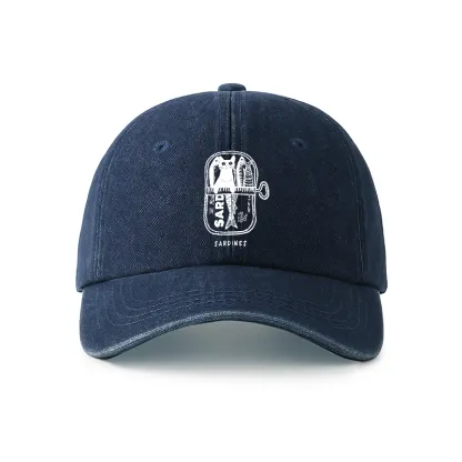 Tokyo-Tiger Cat Hiding In A Sardine Can Denim Cap