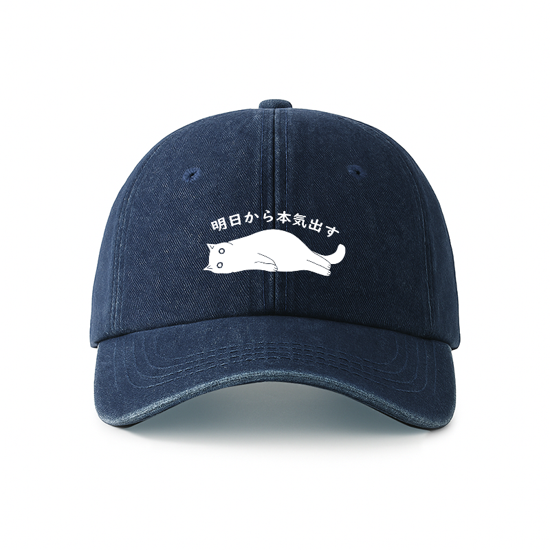 Tokyo-Tiger I'm Going To Get Serious Tomorrow Denim Cap