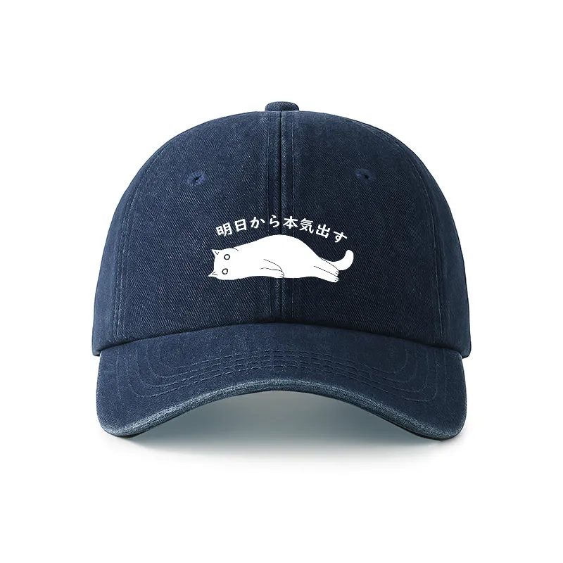 Tokyo-Tiger I'm Going To Get Serious Tomorrow Denim Cap