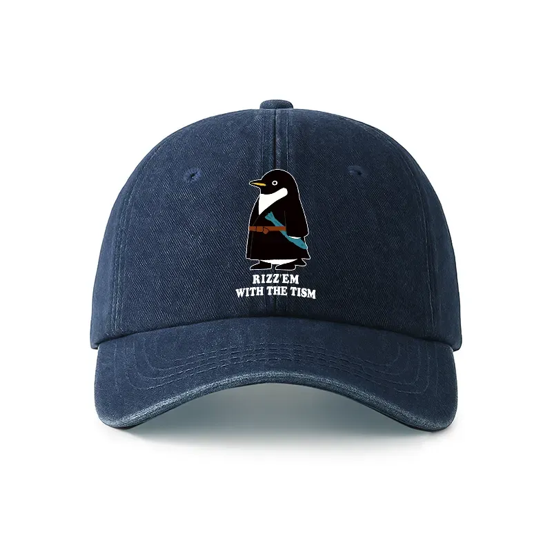 Tokyo-Tiger Rizz'Em With The Tism Denim Cap