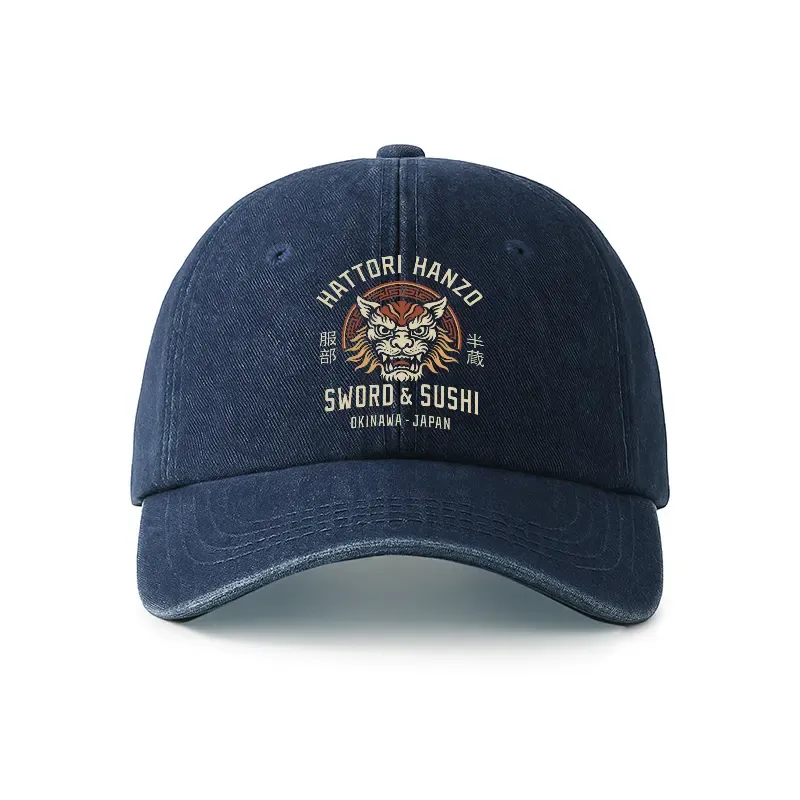 Tokyo-Tiger Hattori Lion Japanese Samurai Denim Cap