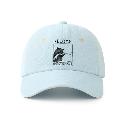 Tokyo-Tiger Cat Biting Arm Denim Cap