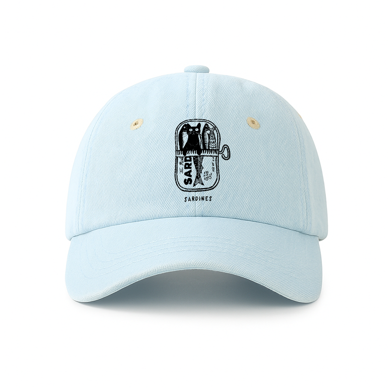 Tokyo-Tiger Cat Hiding In A Sardine Can Denim Cap