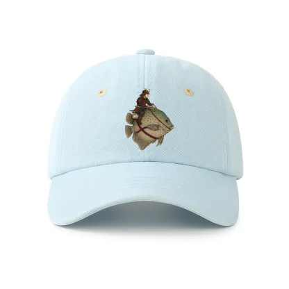 Tokyo-Tiger Samurai Riding A Fish Denim Cap