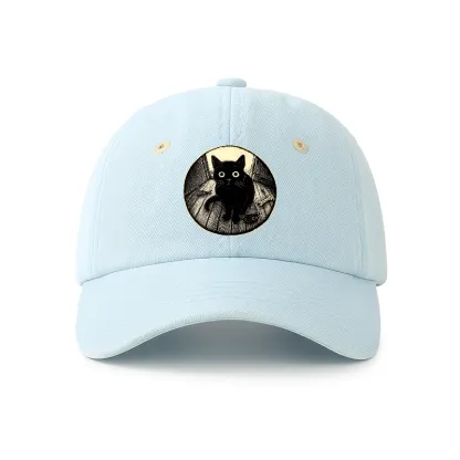 Tokyo-Tiger Waiting Black Cat Denim Cap