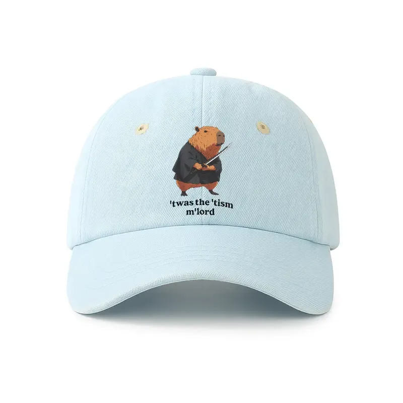 Tokyo-Tiger Focused Samurai Capybara Denim Cap