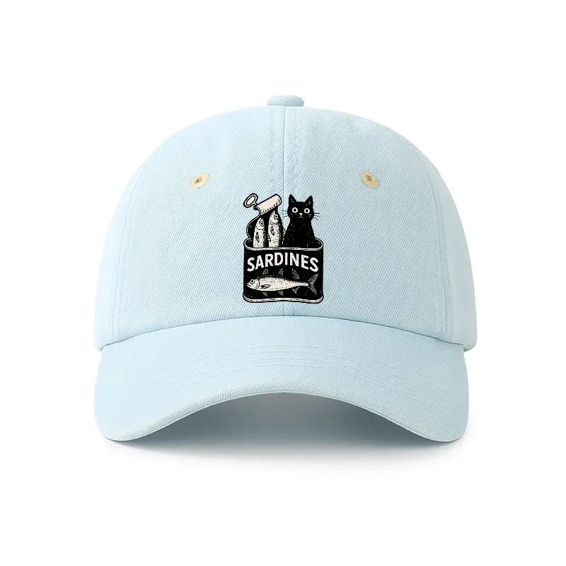 Tokyo-Tiger Cat And Canned Fish Denim Cap