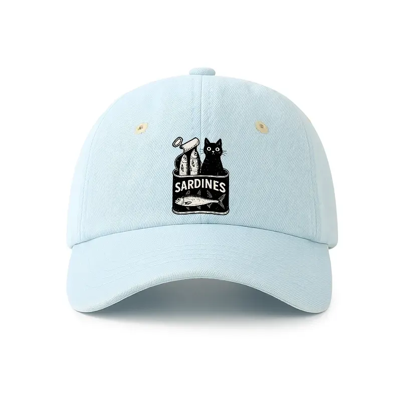 Tokyo-Tiger Cat And Canned Fish Denim Cap