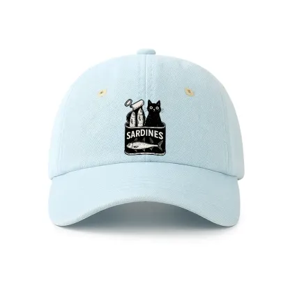 Tokyo-Tiger Cat And Canned Fish Denim Cap