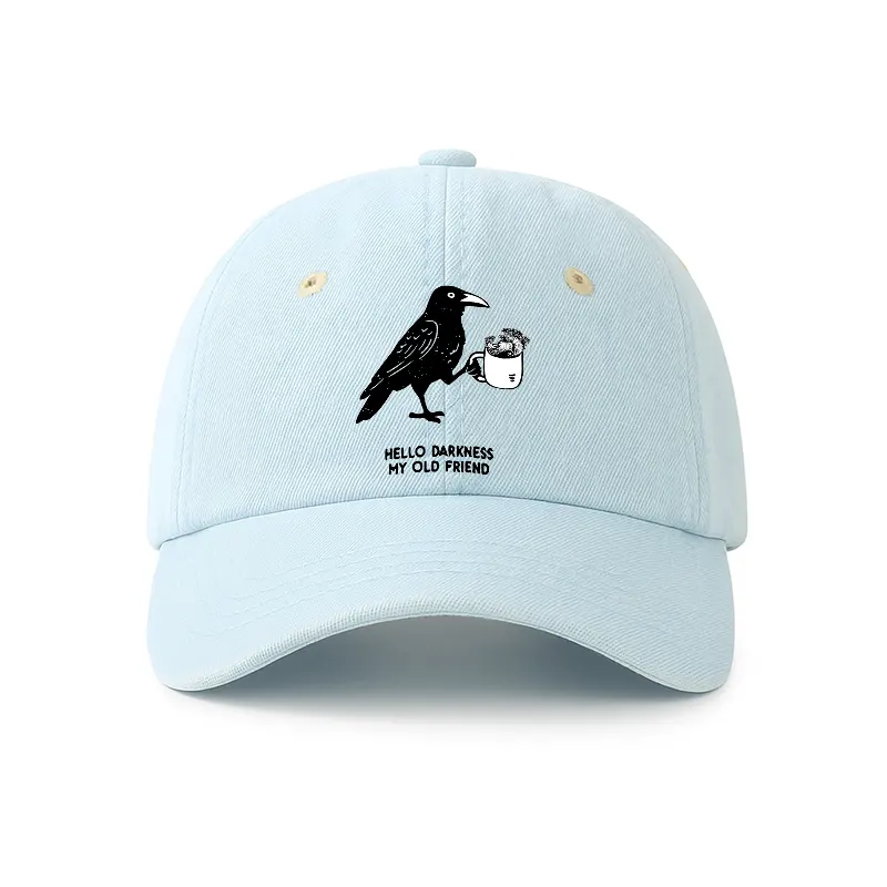 Tokyo-Tiger Crow Drinking Black Coffee Funny Denim Cap