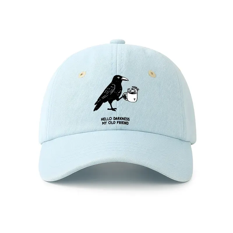 Tokyo-Tiger Crow Drinking Black Coffee Funny Denim Cap