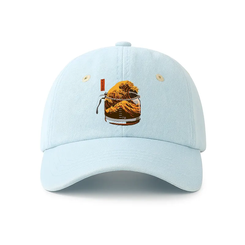 Tokyo-Tiger The Great Wave Off Coffee Japanese Denim Cap
