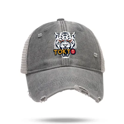 Tokyo-Tiger Logo Washed Trucker Cap