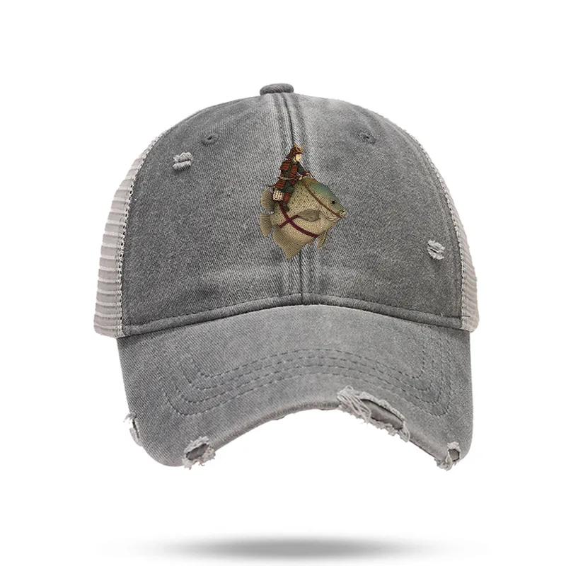 Tokyo-Tiger Samurai Riding A Fish Trucker Cap