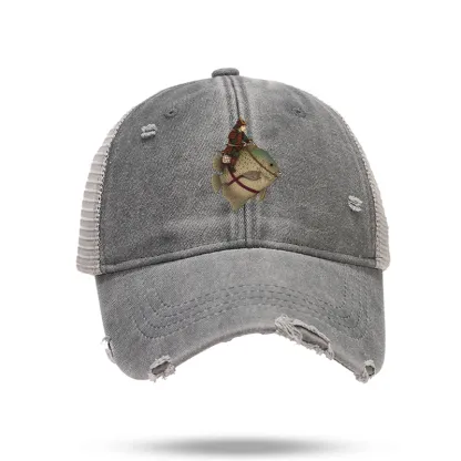 Tokyo-Tiger Samurai Riding A Fish Trucker Cap