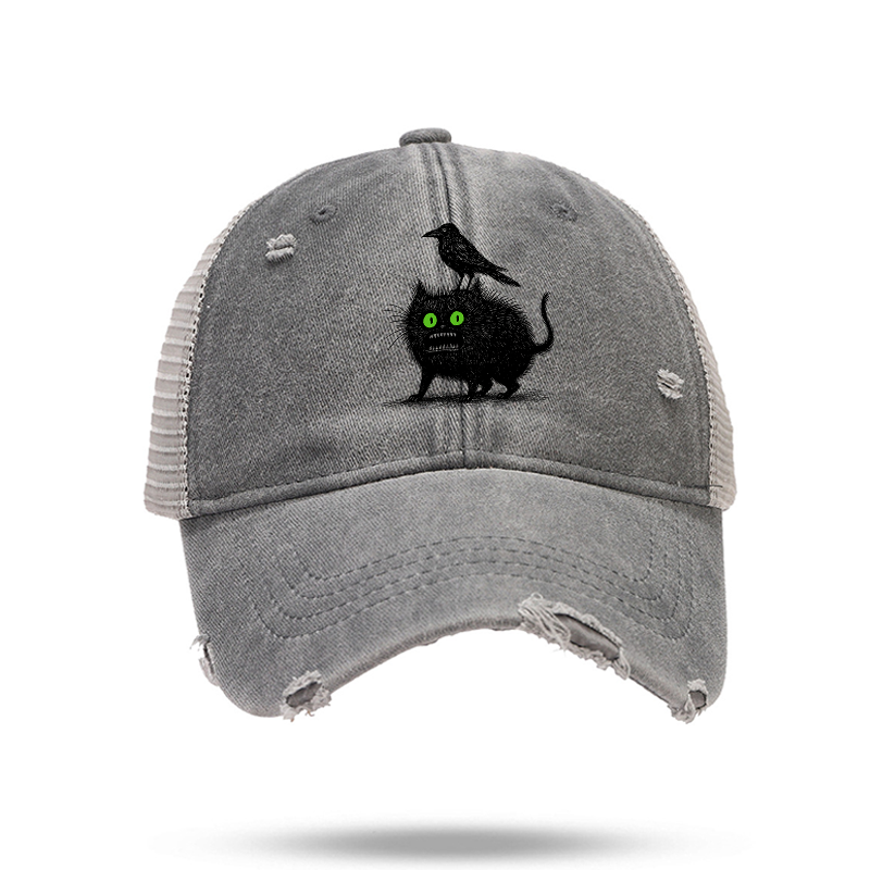 Tokyo-Tiger Funny Look here, hooman-Cat meme Trucker Cap