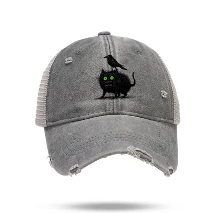 Tokyo-Tiger Funny Look here, hooman-Cat meme Trucker Cap
