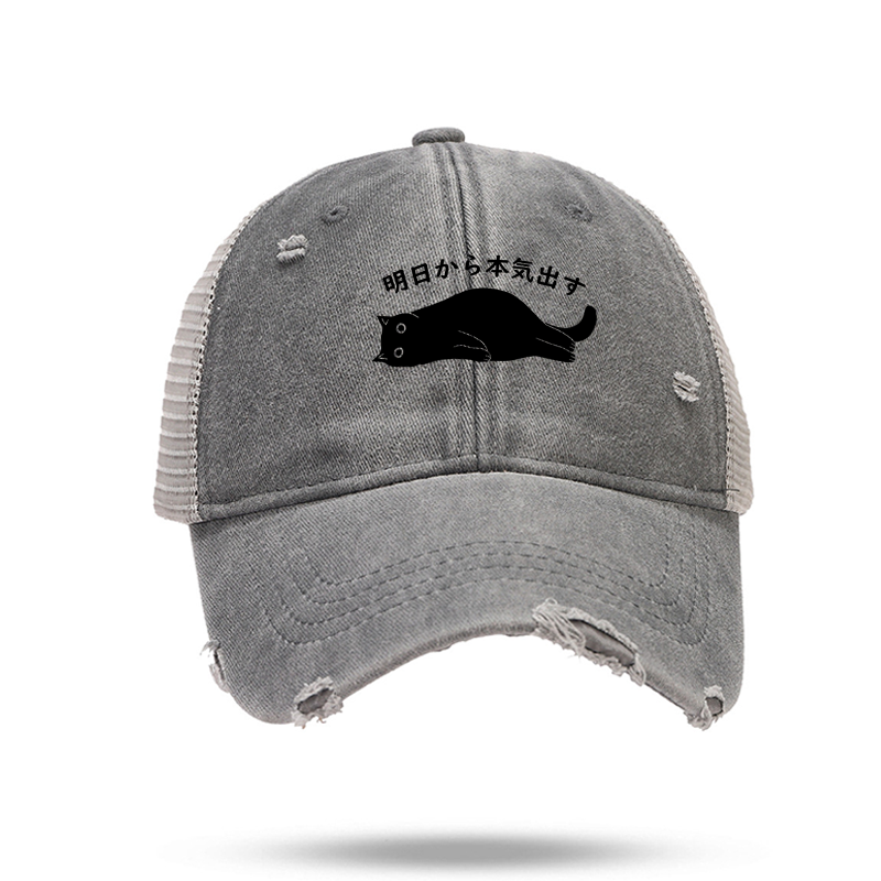 Tokyo-Tiger I'm Going To Get Serious Tomorrow Trucker Cap