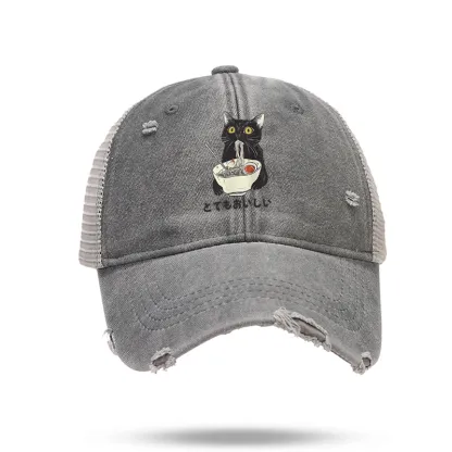 Tokyo-Tiger Cats Eat Ramen Noodles Trucker Cap