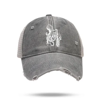 Tokyo-Tiger Octopus Playing Saxophone Trucker Cap