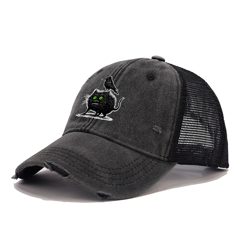 Tokyo-Tiger Funny Look here, hooman-Cat meme Trucker Cap