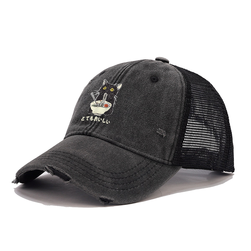 Tokyo-Tiger Cats Eat Ramen Noodles Trucker Cap