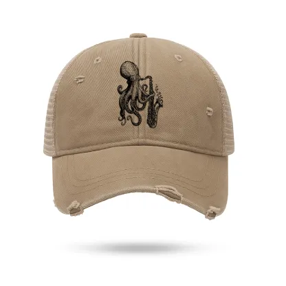 Tokyo-Tiger Octopus Playing Saxophone Trucker Cap