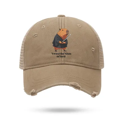 Tokyo-Tiger Focused Samurai Capybara Trucker Cap