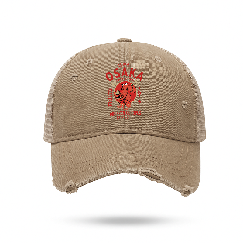 Tokyo-Tiger Drunken Octopus Japan Trucker Cap
