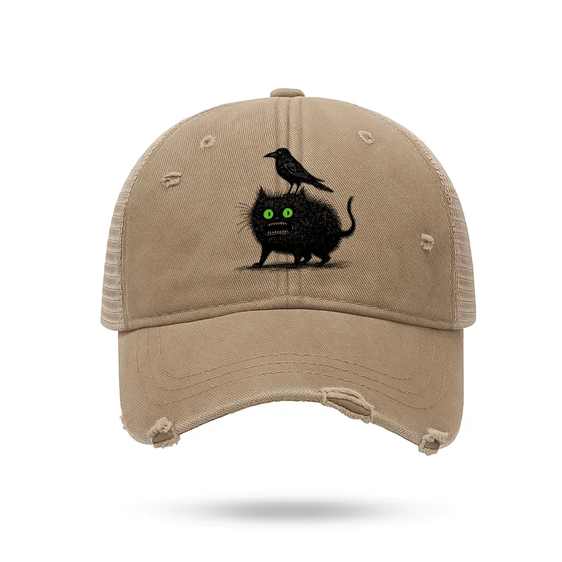 Tokyo-Tiger Funny Look here, hooman-Cat meme Trucker Cap