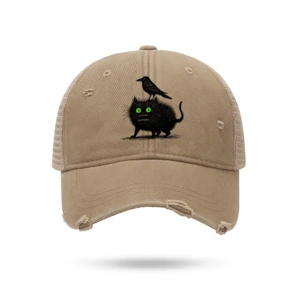 Tokyo-Tiger Funny Look here, hooman-Cat meme Trucker Cap