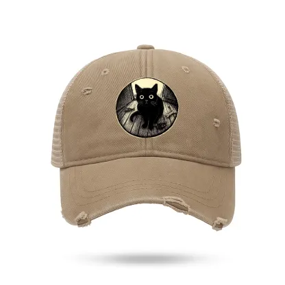 Tokyo-Tiger Waiting Black Cat Trucker Cap