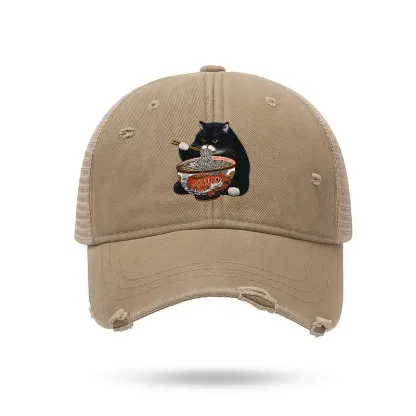Tokyo-Tiger Fat Cat Eating Ramen Trucker Cap