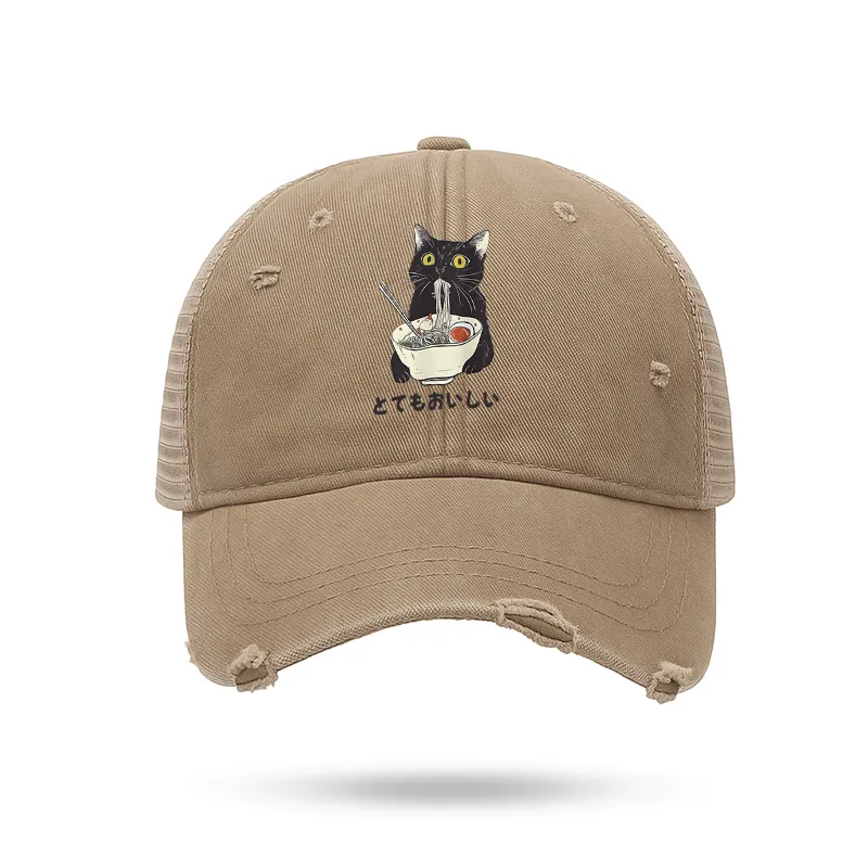 Tokyo-Tiger Cats Eat Ramen Noodles Trucker Cap